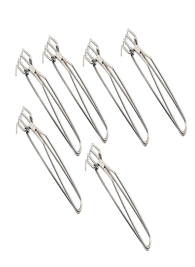 Dynore Stainless Steel Wire Tong Pakkad Utensil Holder- Set of 6 - Image 1